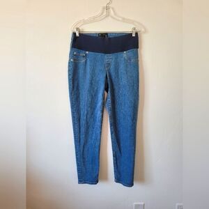Asos Maternity Jeans Straight Leg Medium Wash Blue Stretch Comfy Casual Size 6